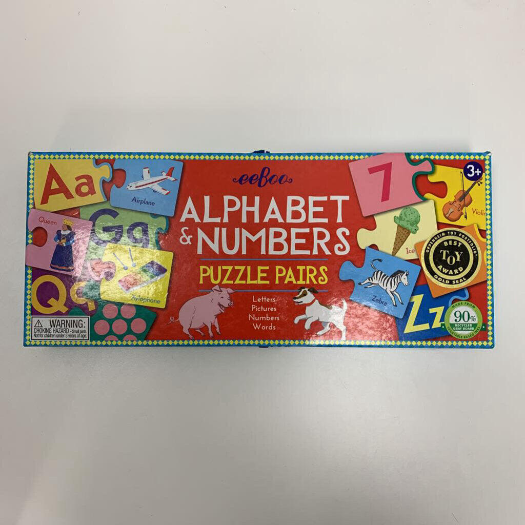 Alphabet & Numbers Puzzle Pairs