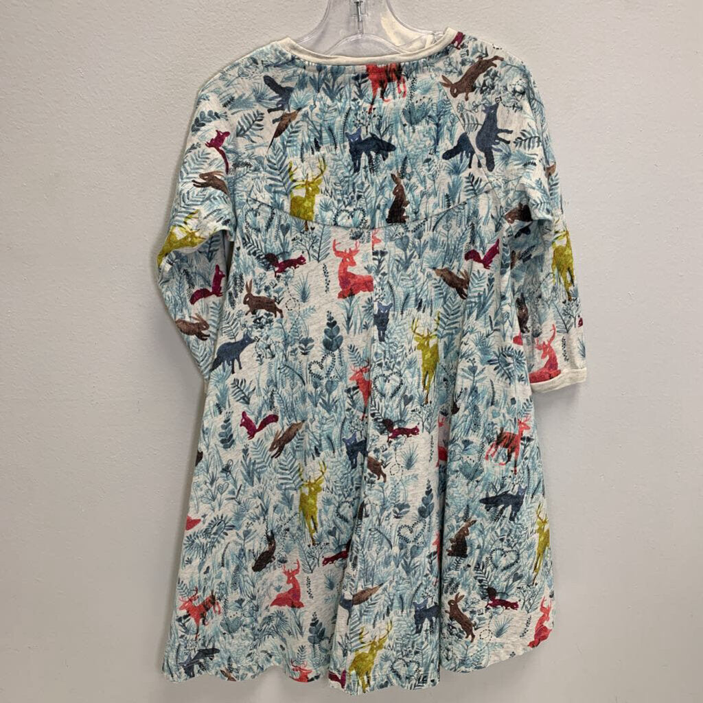 3: Drape Hem Dress - Woodland Animals