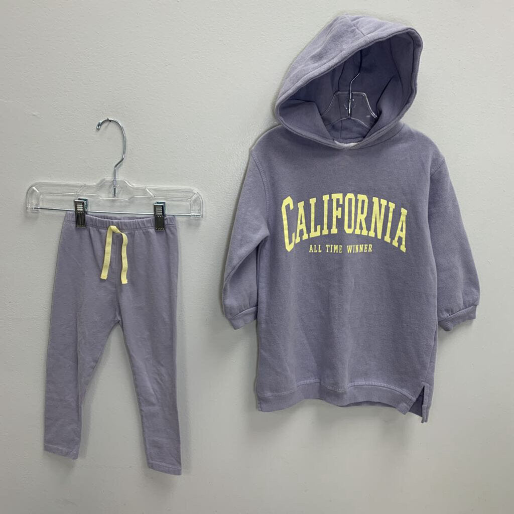 2-3: California Hoodie Tunic + Leggings Set