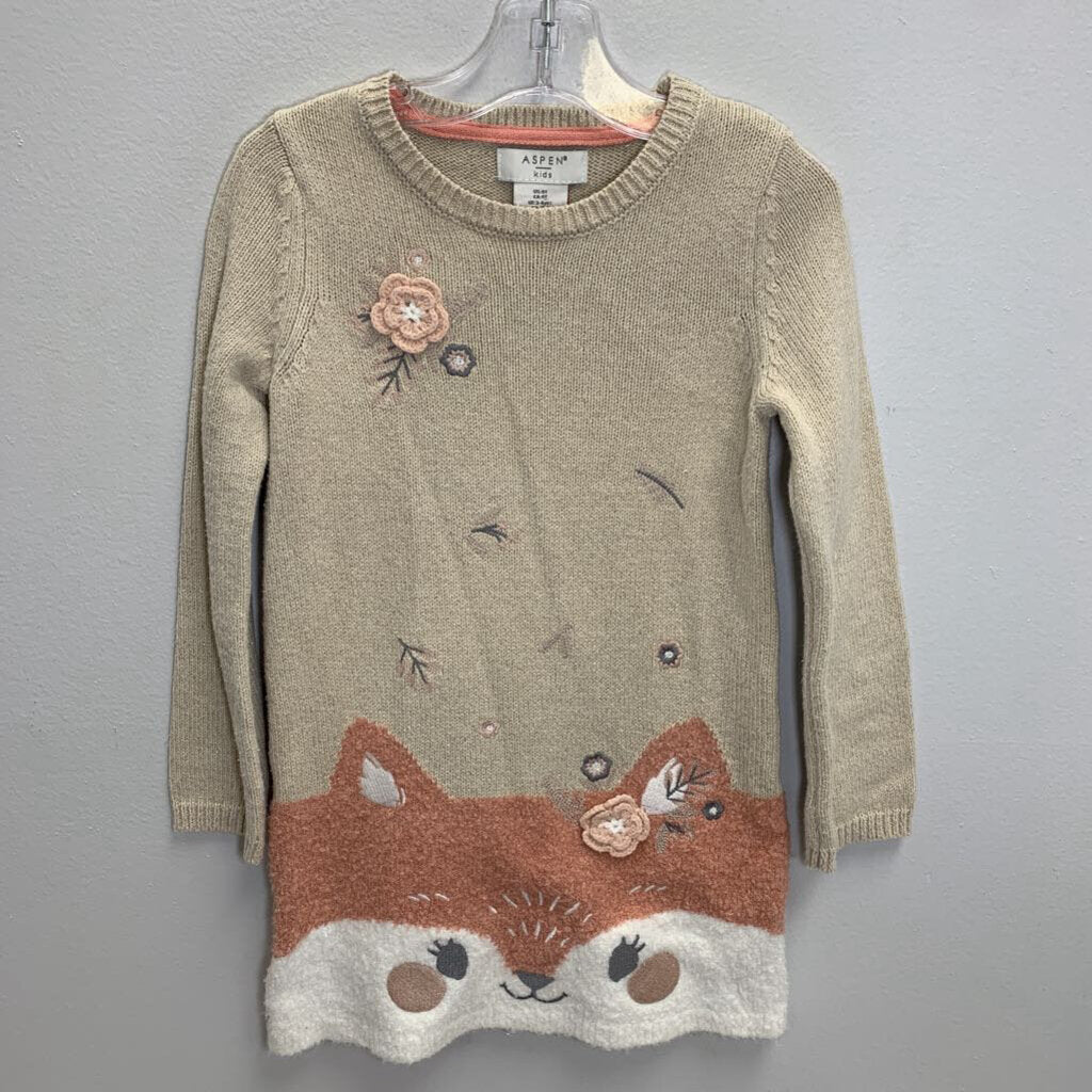 4T: Sweater Dress - Fox