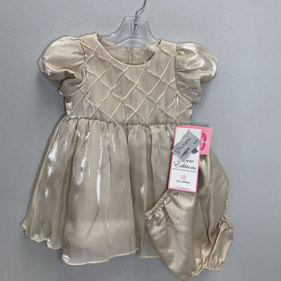 24M: Shimmer Organza Dress + Diaper Cover NWT