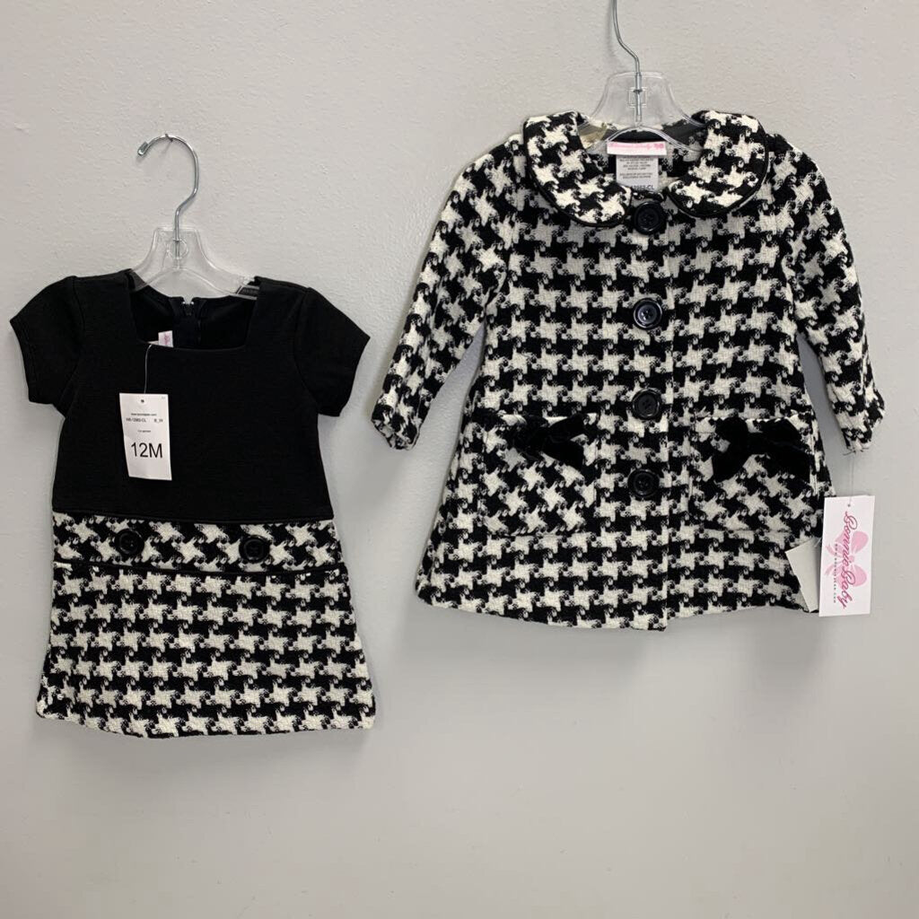 12M: Houndstooth Dress + Jacket NWT
