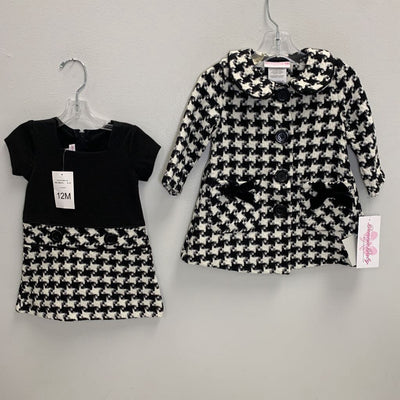 12M: Houndstooth Dress + Jacket NWT