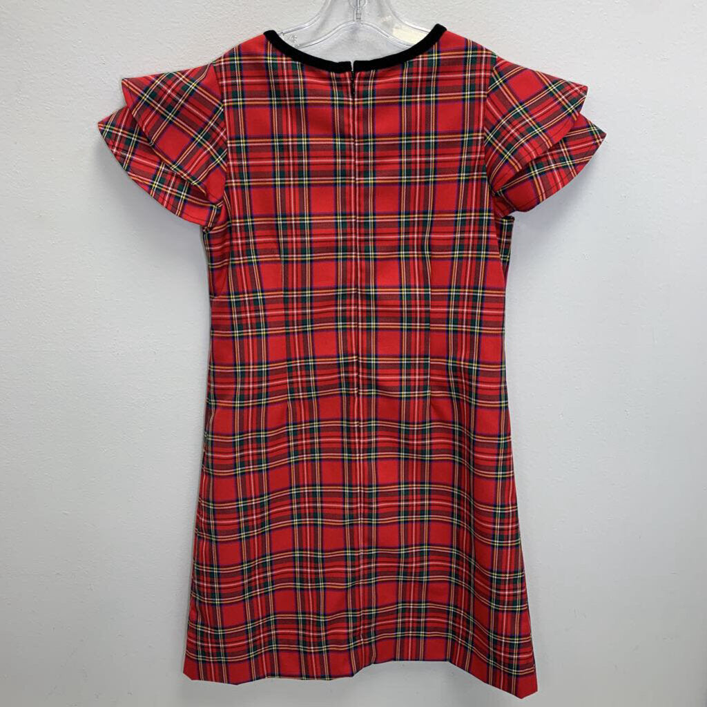 12: Tartan Plaid Flutter Sleeve Dress - NWT