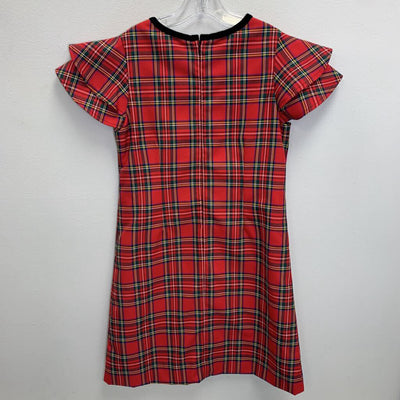 12: Tartan Plaid Flutter Sleeve Dress - NWT