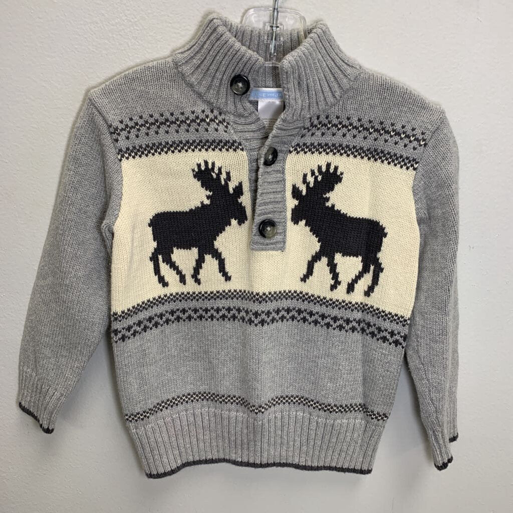 2T: Pullover Sweater - Fair Isle Moose
