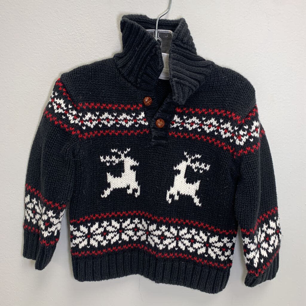 2T: Pullover Sweater - Fair Isle Reindeer