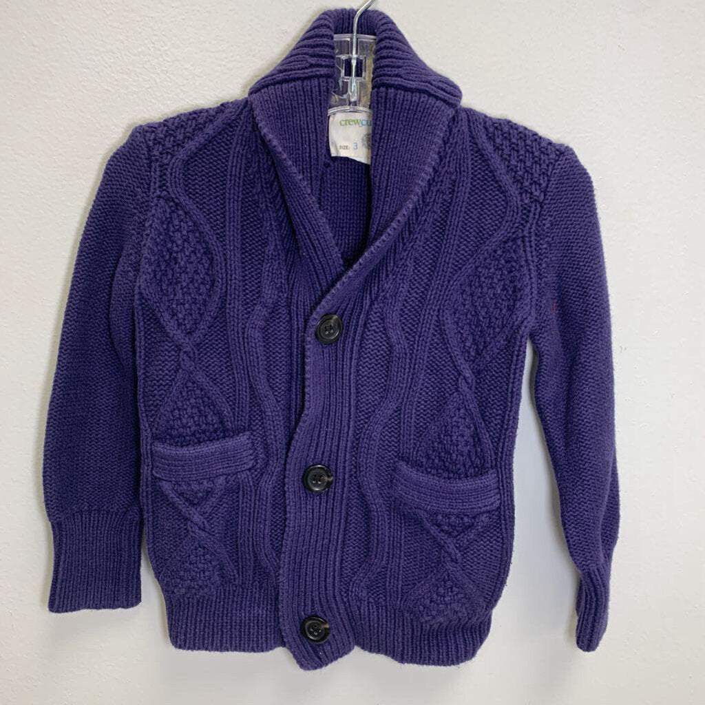 3: Cable Knit Shawl Collar Cardigan