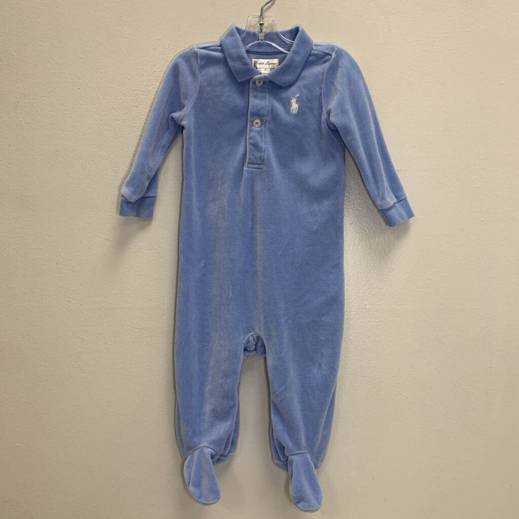 9M: Velour Footed Coverall