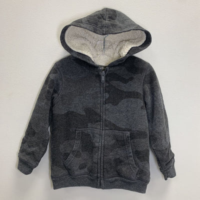 4: Sherpa Lined Full Zip Hoodie - Camo
