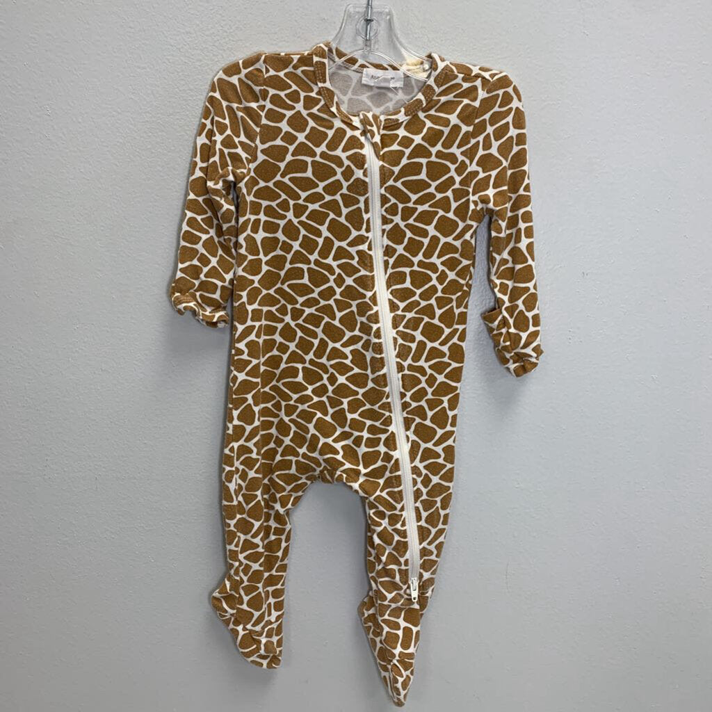 3-6M: Footed Sleeper - Giraffe