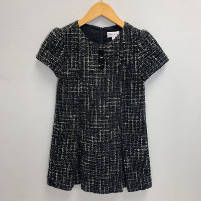 6Y: Tweed Dress w/ Pleated Skirt