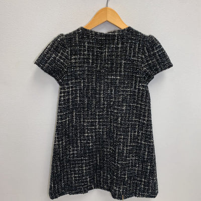 6Y: Tweed Dress w/ Pleated Skirt