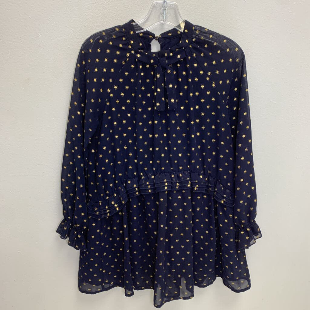 8: Babydoll Dress w/ Gold Polka Dots