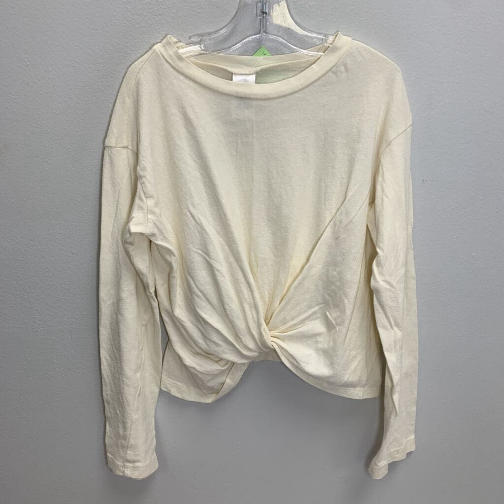 8-10: Long Sleeve Front Knot Tie Tee