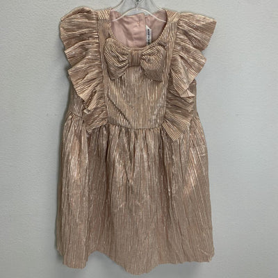 12-18M: Metallic Plisse Bow Dress