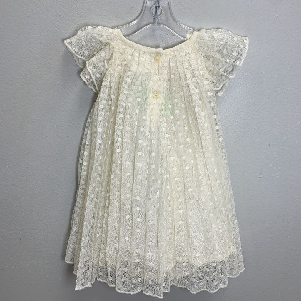 6-12M: Polka Dot Tulle Ruffle Dress