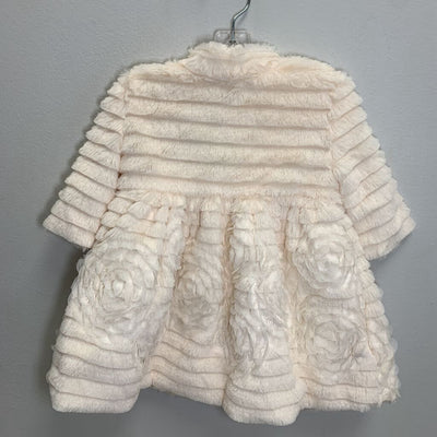 6-9M: Sleeveless Dress w/ Tulle Skirt and Faux Fur Jacket