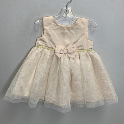 6-9M: Sleeveless Dress w/ Tulle Skirt and Faux Fur Jacket