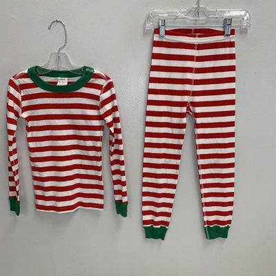 5: Long John Pajama Set - Holiday Stripes AS IS