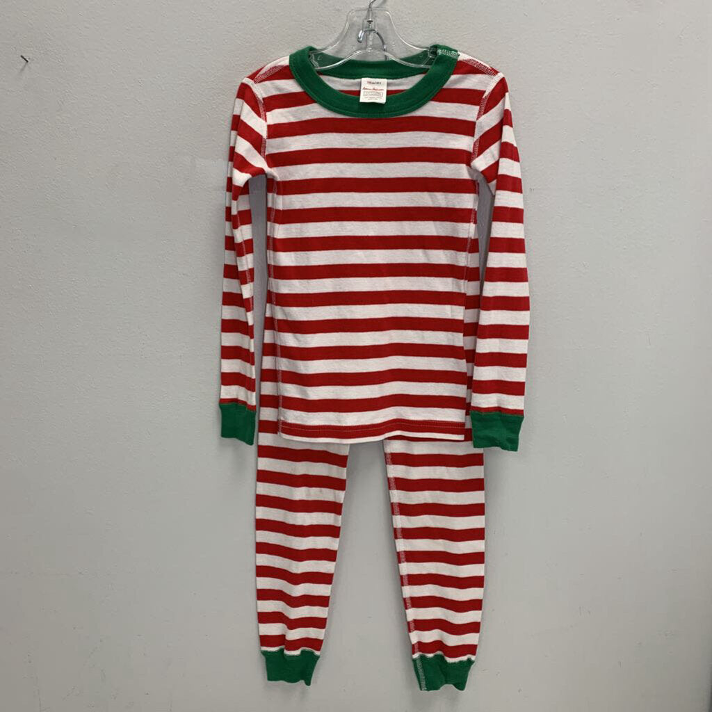 5: Long John Pajama Set - Holiday Stripes AS IS