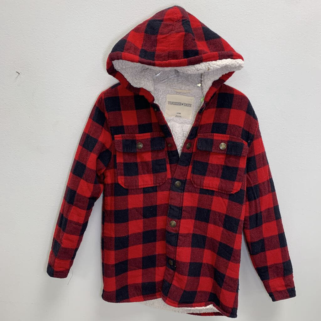 7-8: Sherpa Lined Shacket - Plaid