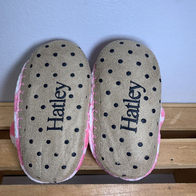 5-7: Fuzzy Fleece Slippers - Beautiful Horses (Size S)