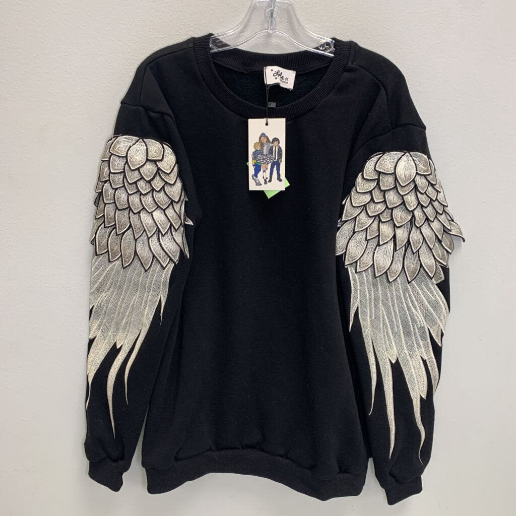 10: Fleece Sweatshirt w/ Applique Angel Wings NWT