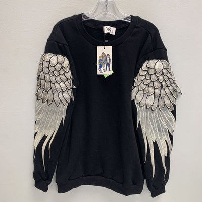 10: Fleece Sweatshirt w/ Applique Angel Wings NWT