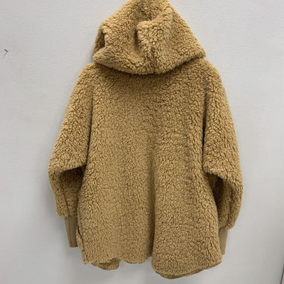 12-14: Double Faced Cozy Sherpa Hooded Wrap Coatigan