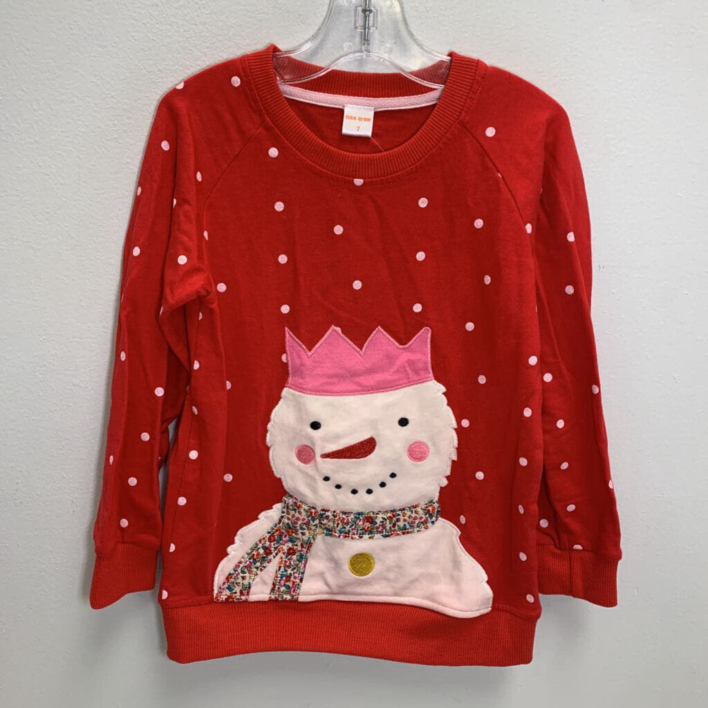 7: Crewneck Sweatshirt - Snowman Applique