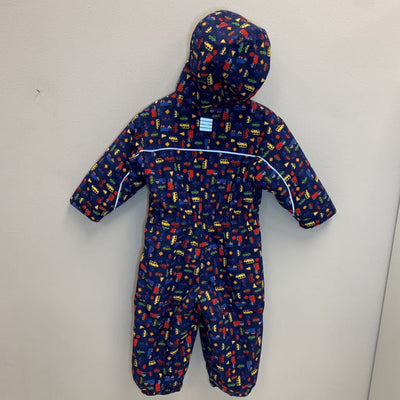 2T: Fleece Lined Snowsuit w/ Mitten Clips - Vehicles