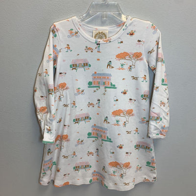 5: Long Sleeve Dress - Fall Neighborhood Print