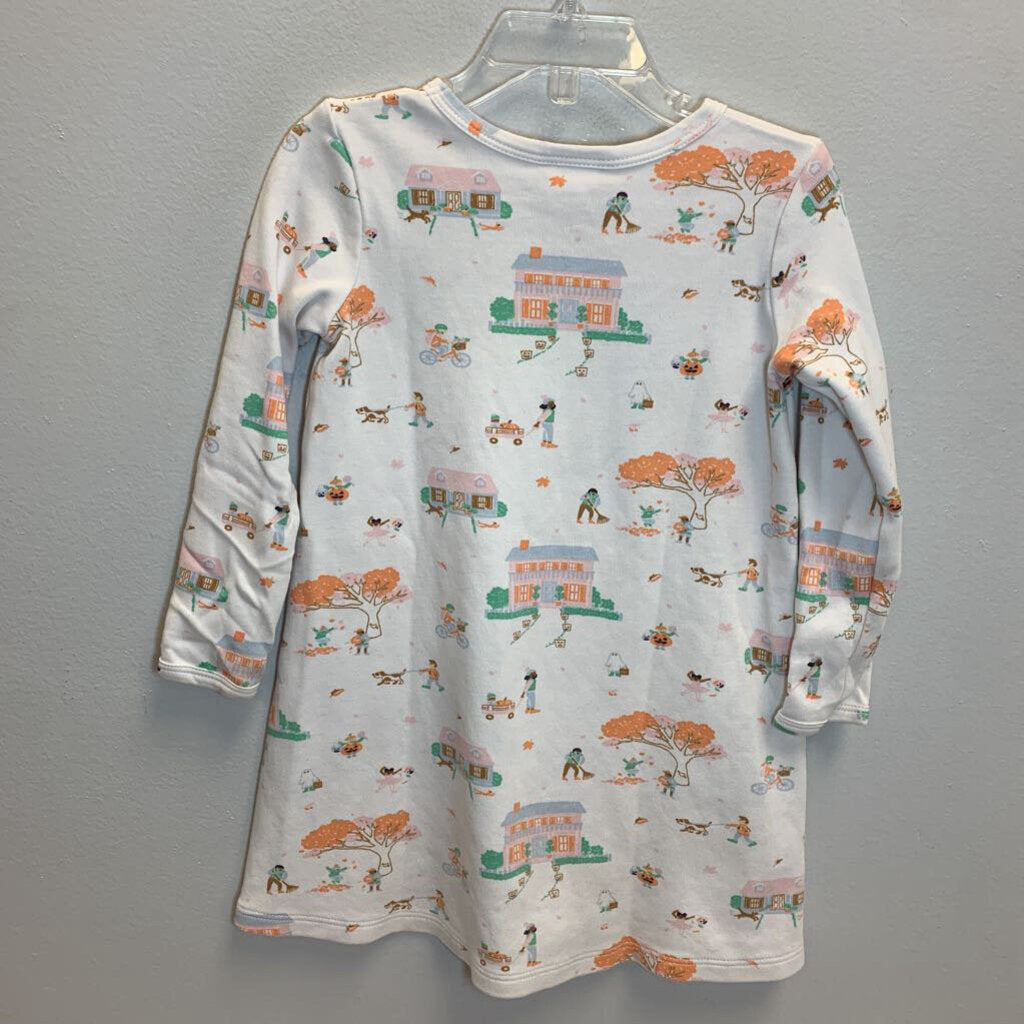 5: Long Sleeve Dress - Fall Neighborhood Print