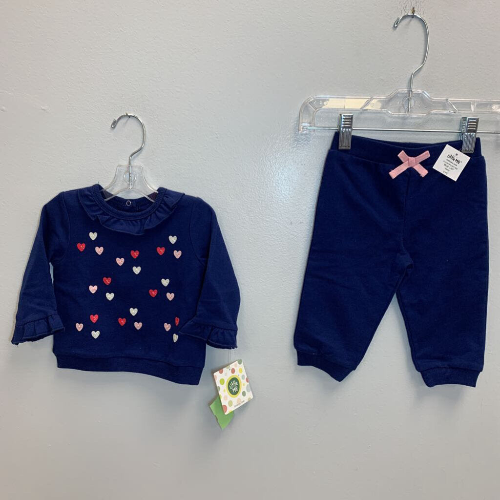 9M: Little Me Active Set - Hearts - NWT