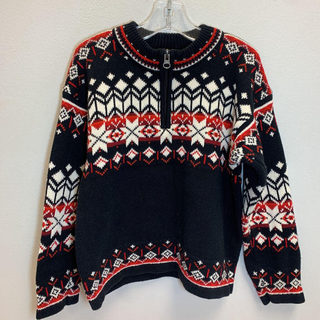 5: Fair Isle 1/4 Zip Sweater - Snowflake Sno Happy