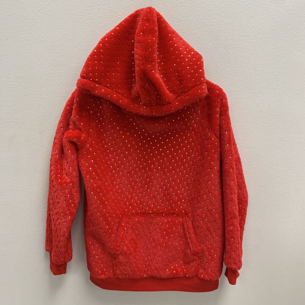 6: Plush Hoodie - Metallic Polka Dots