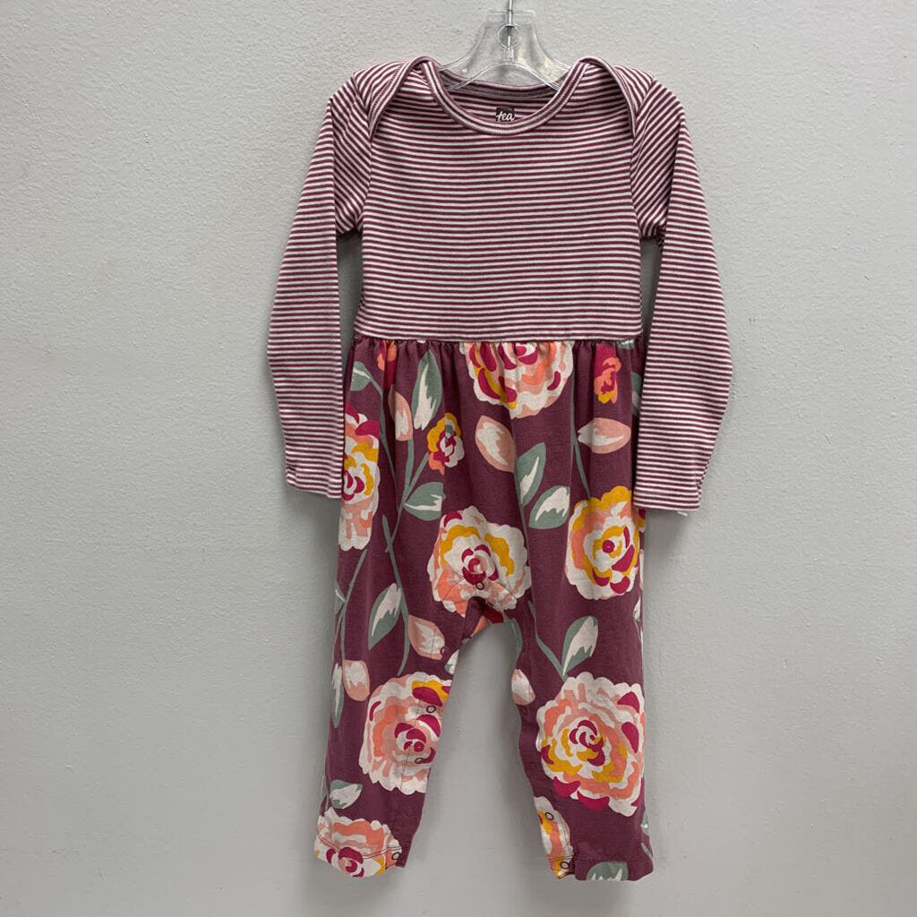 18-24M: Print Mix Baby Romper - Turkish Rose