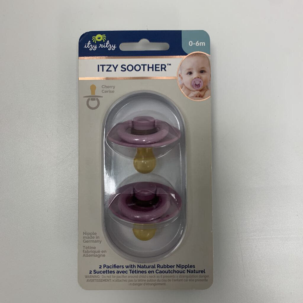 0-6M: Itzy Soother Natural Rubber Paci Set - NWT