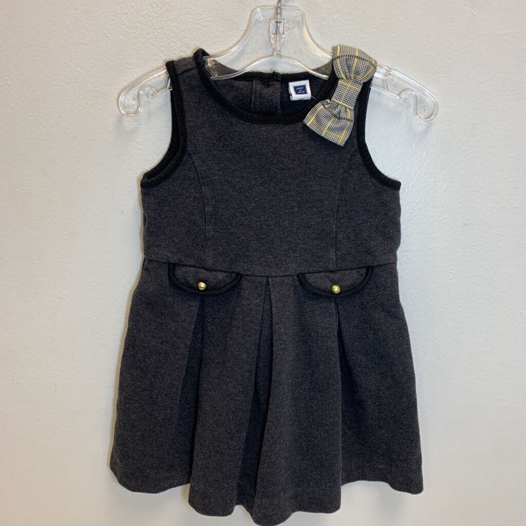 2: Pleated Ponte Dress w/ Plaid Bow