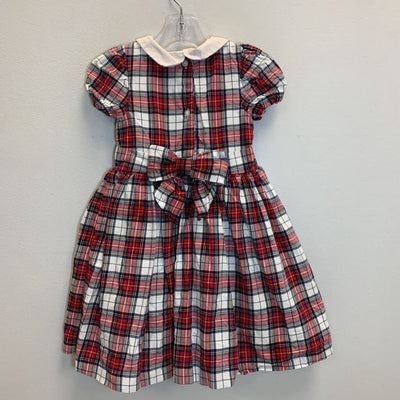 2T: Jet Ivory Tartan The Charlotte Smocked Dress