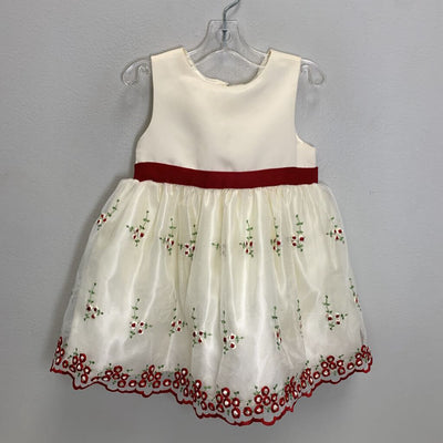 18M: Taffeta Dress - Embroidered Floral