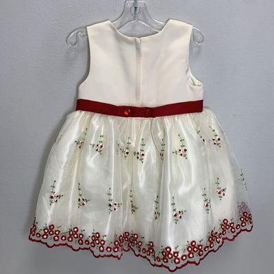 18M: Taffeta Dress - Embroidered Floral