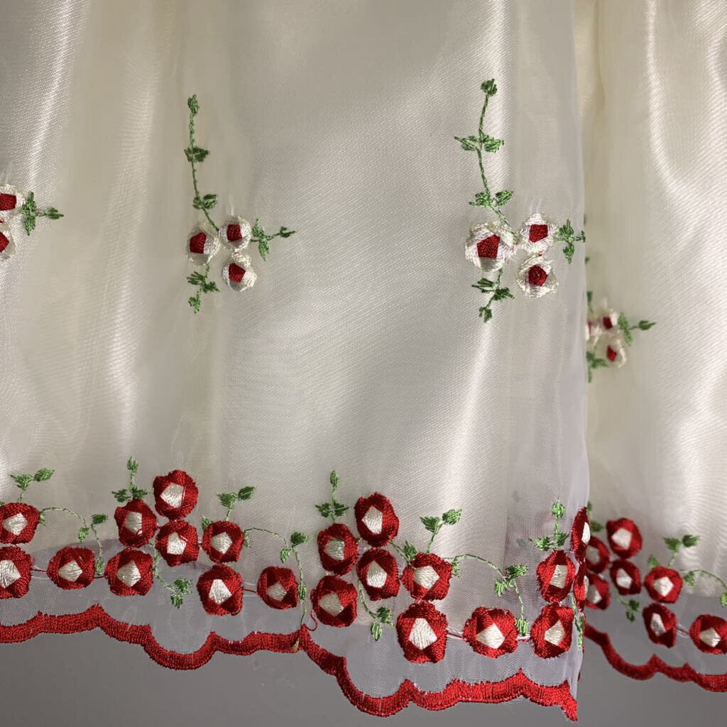 18M: Taffeta Dress - Embroidered Floral