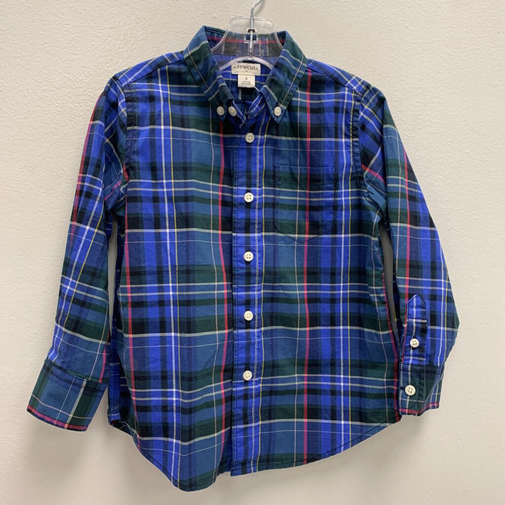 3: Button Down Shirt - Cotton Poplin Plaid