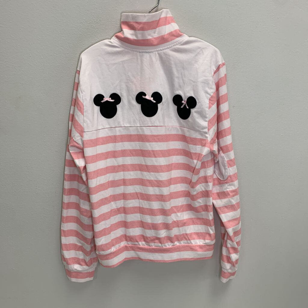 10: Half Zip Applique Pullover - Minnie Mouse