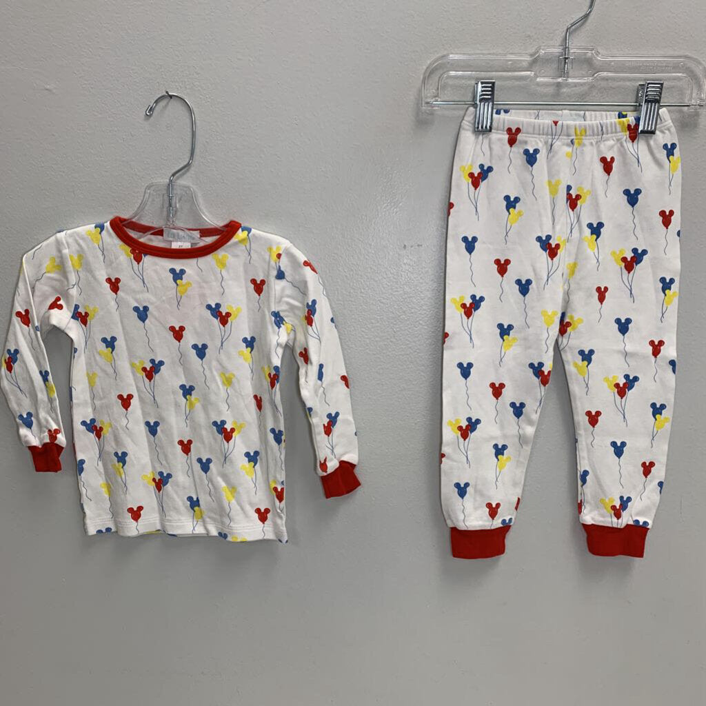 2T: Pima Cotton Pajamas - Mickey or Minnie Balloons