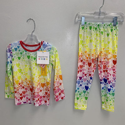4T: Pajama Set - Rainbow Hearts NWT