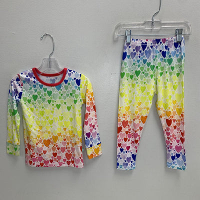 3T: Pajama Set - Rainbow Hearts NWOT