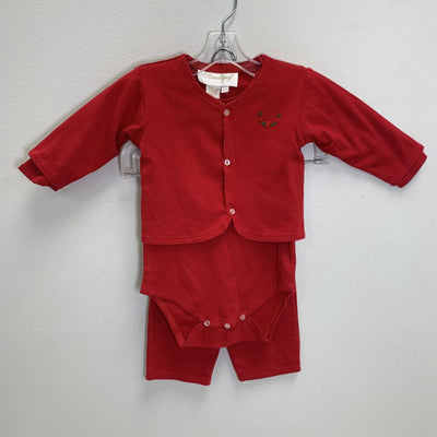 3M: Bodysuit + Cardigan + Pants - Christmas Wreath